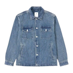 Stonewashed jean jacket for men