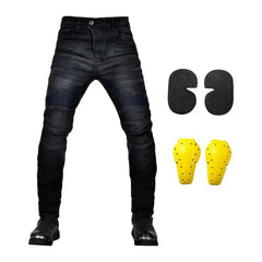 Stonewashed moto jeans for men