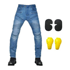 Stonewashed moto jeans for men