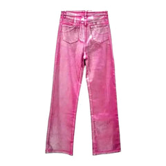 Straight color jeans for ladies