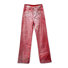 Straight color jeans for ladies