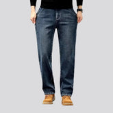 Straight fit dark faded men's jeans