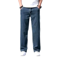 Straight stonewashed jeans for men