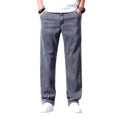Straight stonewashed jeans for men