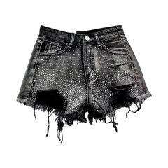 Straight y2k jean shorts for women