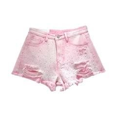 Straight y2k jean shorts for women