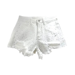 Straight y2k jean shorts for women