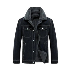 Street sherpa denim jacket for men