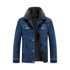 Street sherpa denim jacket for men