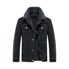 Street sherpa denim jacket for men