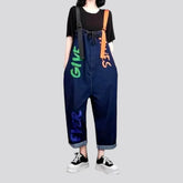 Street style women's denim dungaree