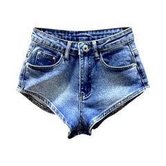 Streetwear vintage women's denim shorts
