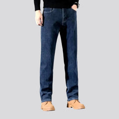 Stretchable casual dark men's jeans