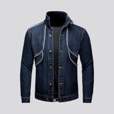 Structured and dark men's denim jacket