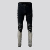 Stylish elastic motorcycle men's jeans