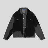 Stylish patchwork oversized jeans jacket for men