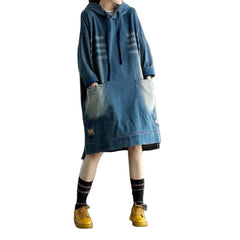 Stylish sanded y2k jean dress