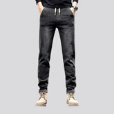 Stylish slim men's denim joggers