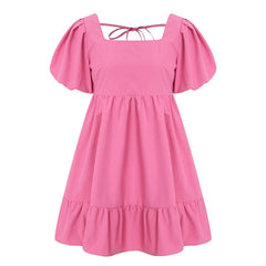 Sweet Puff Sleeve Dress