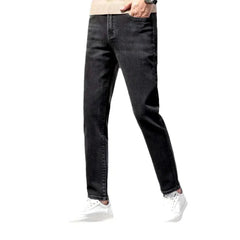 Tapered stonewashed jeans for men