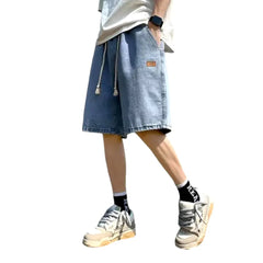 Thin jeans shorts for men