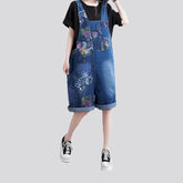 Trendy baggy-leg jean overall for women