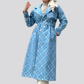 Trendy distressed cutout women's denim coat