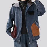 Trendy multi-color fashion women's jean jacket