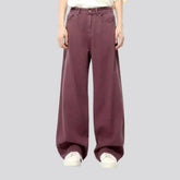 Trendy slouchy fashion high-rise men's jeans