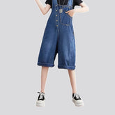 Trendy wide fit fashionable women's jean overall