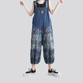 Unique graffiti pattern women's jeans overall