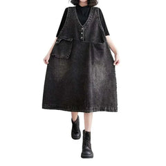 Vintage aged jean dress