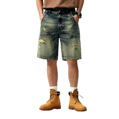 Vintage loose men's jean shorts