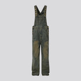 Vintage straight-cut denim bib for men