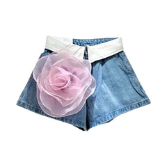 Vintage straight jean shorts for ladies
