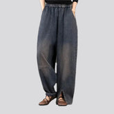 Vintage style and boho fit jean joggers for ladies