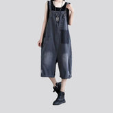 Vintage style denim bib for ladies