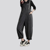 Vintage style jean bib for ladies