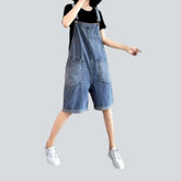 Vintage women's jean overall shorts