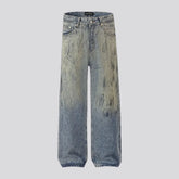 Washed out baggy men's jeans