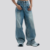 Washed out light fashion jeans for men