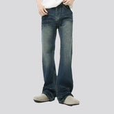 Whiskered fade men's jeans
