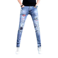 Whiskered men's street jeans