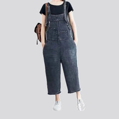 Whiskered women's jean overall