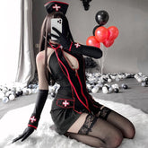 White/Black Nurse Uniform Cosplay Dress Set EE0815
