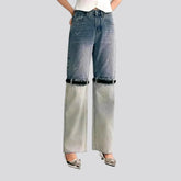 Wide fit high-waist vintage women's jeans