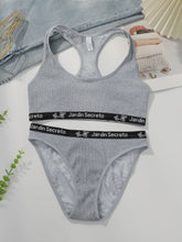 without chest cushion Grey lace elegant no steel ring sexy sports suit yoga women's casual Underwear