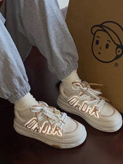 Letter Patchwork Women Shoes