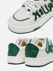 Letter Graphic Lace-Up Front Skate Shoes