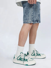 Letter Graphic Lace-Up Front Skate Shoes